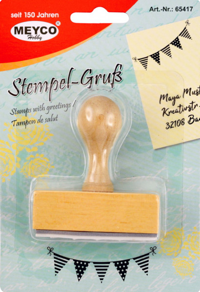 65417 Stempel Wimpel Girlande 60x22mm