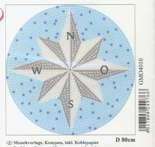 gmo4010 Mosaikvorlage Kompass 80cm