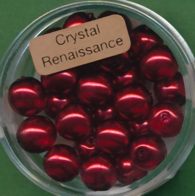078008244 Crystal Renaissance Perlen 8mm rot 25 Stück