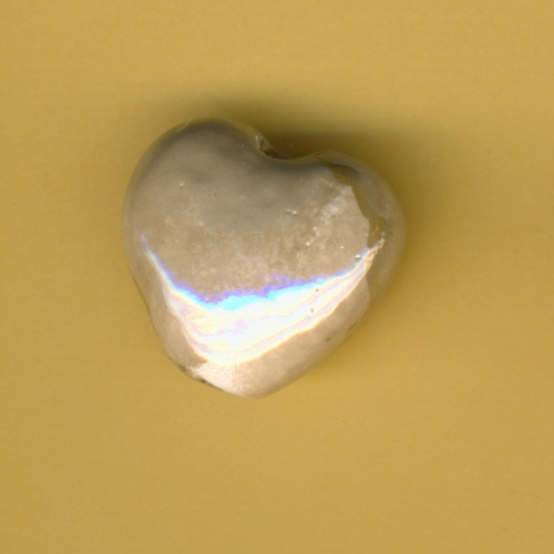 455023011 Keramikperle Herz 19x22mm naturfarben