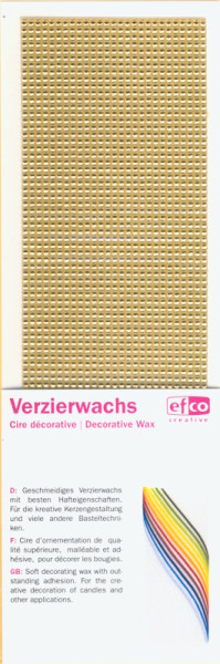 3523102 Kerzen Wachs-Perlstreifen 200x2mm gold 27 Stück