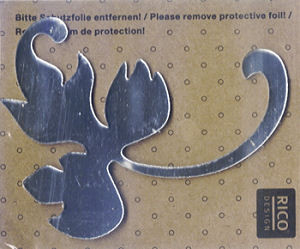 086050019 Wanddeko Spiegel Blatt rechts 8,5x6,5cm