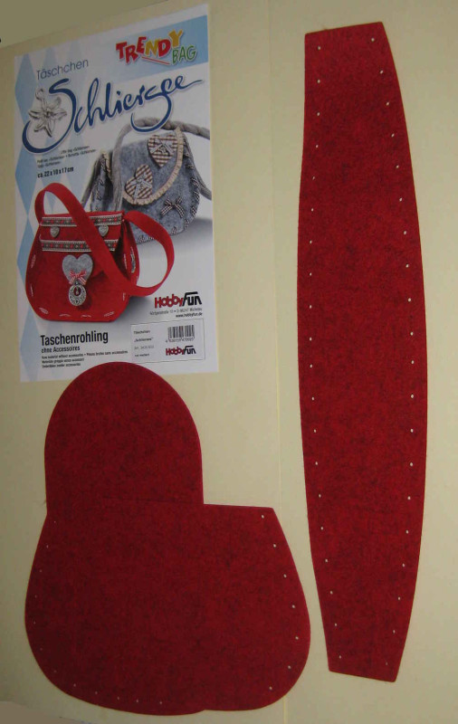 3435652 Bastelset Täschchen Schliersee rot meliert