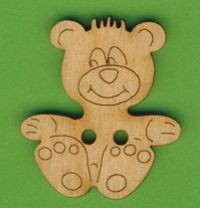 Holzknopf Teddy 40mm