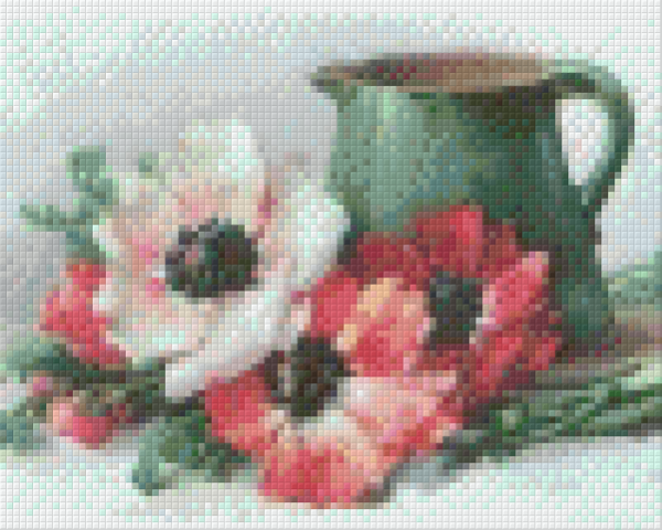 804054 Pixelhobby Klassik Set Kanne mit Anemonen