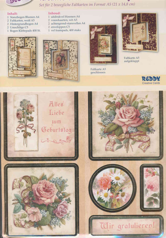 30365 Karten Bastelset Kreative Grußkarten selbst gemacht Rosen