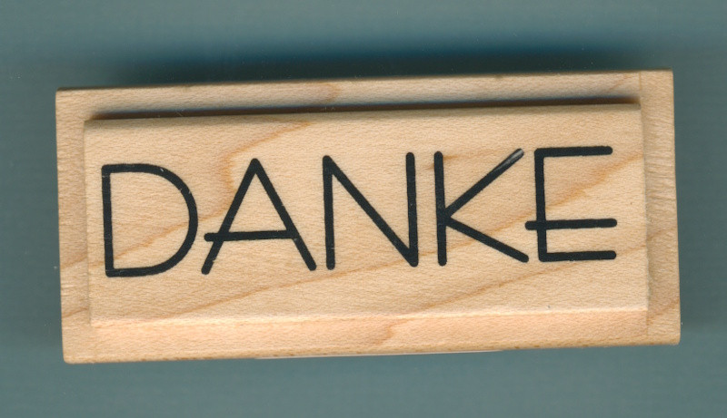 1800630 Holzstempel Danke 6x2,5cm