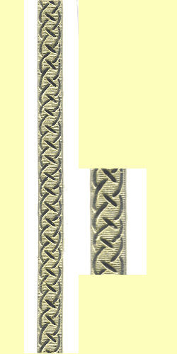 702493 Wachsborte 240x20mm gold