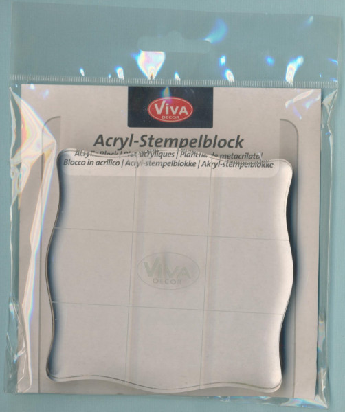 400390200 Viva Decor Acryl Stempelblock für Clear Stamp 10 x 10cm
