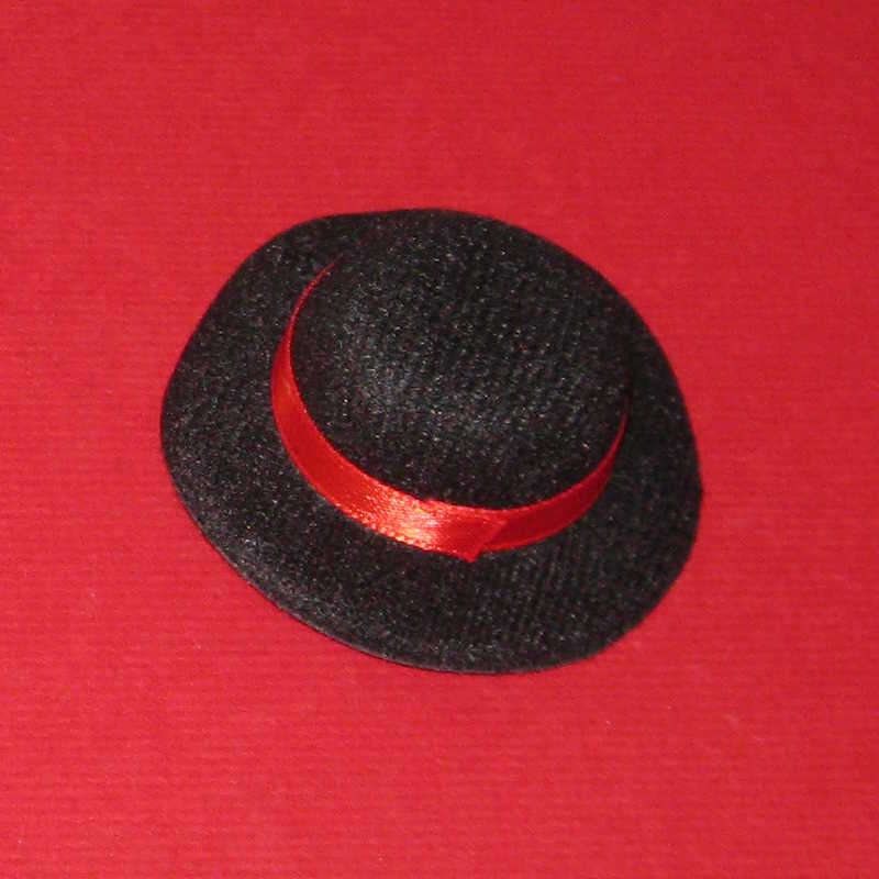 wh0591 Stoffhut für Schneemann 57x21mm schwarz