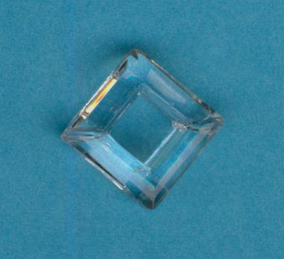 116314131 Glasperle Raute 14mm kristall