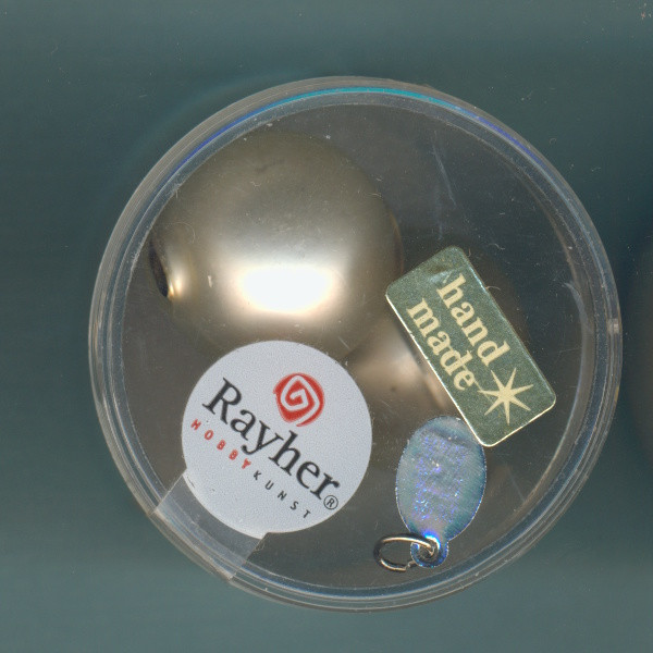 1480702 Glas Rundperlen 20mm weiß matt 2 Stück