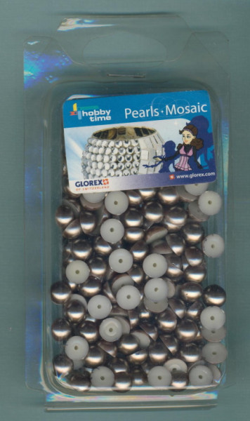 6246503 Mosaikperlen 8x8mm grau 60g