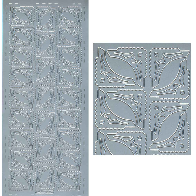 pu507s Sticker Ecken 19 silber