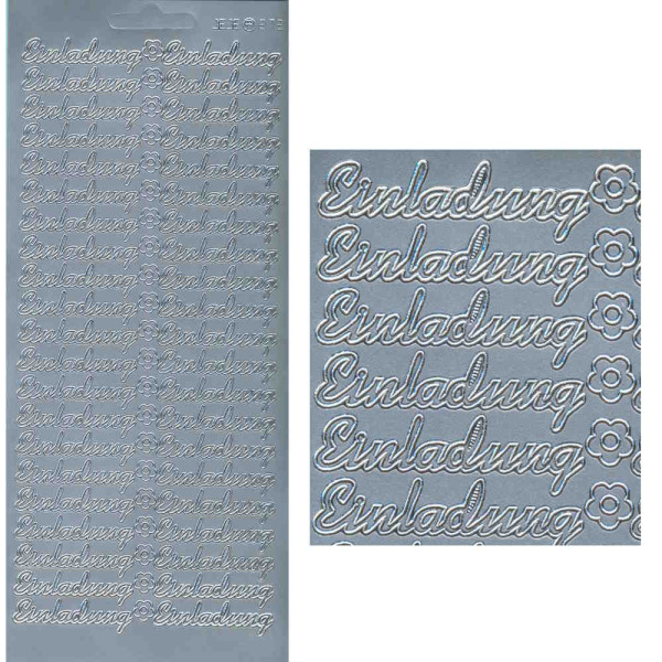 272s Sticker Einladung 2 silber