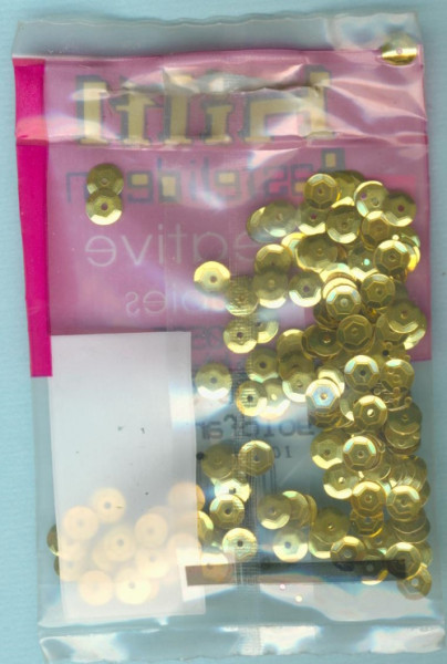 520595 Pailletten 5mm gewölbt goldfarben ca. 200 Stück