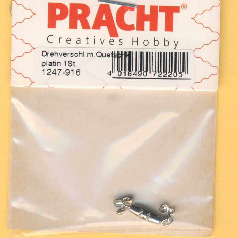 1247-916 Drehverschluss 15mm mit Quetschkalotten platin