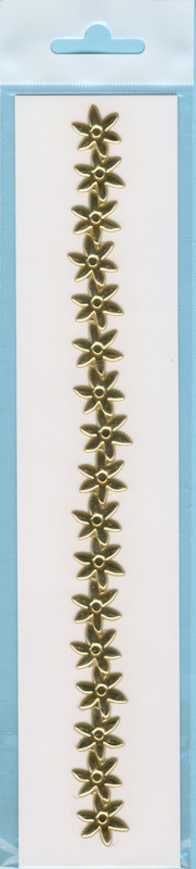 70250393 Verzierwachs Blumenborte 245x16mm gold