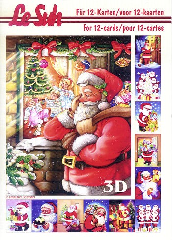 3D Motivbuch Weihnachtsmann A5