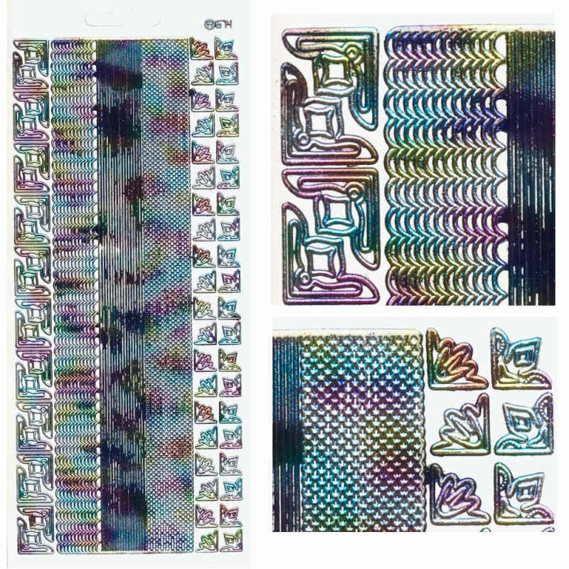 cl674m Sticker Ecken und Linien 4 multicolor