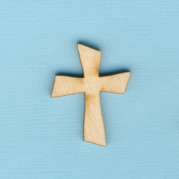 krh2930 Holz Deko Kreuz geschlossen ohne Loch 3cm