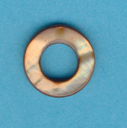 10503085 Perlmutt flach rund 20mm dunkelbraun