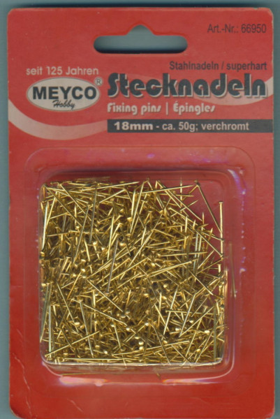 66950 Stecknadeln 18mm gold 50g