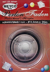 Perlonfaden 0,3x20m schwarz