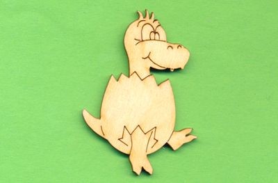 Holz-Deko Baby Saurus 5cm