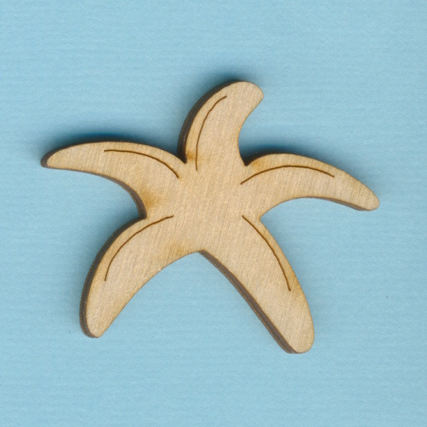 mas4004 Holz Deko Seestern 4cm