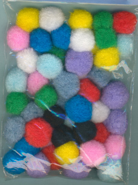 74959 Pompons 20mm farbmix 50 Stück