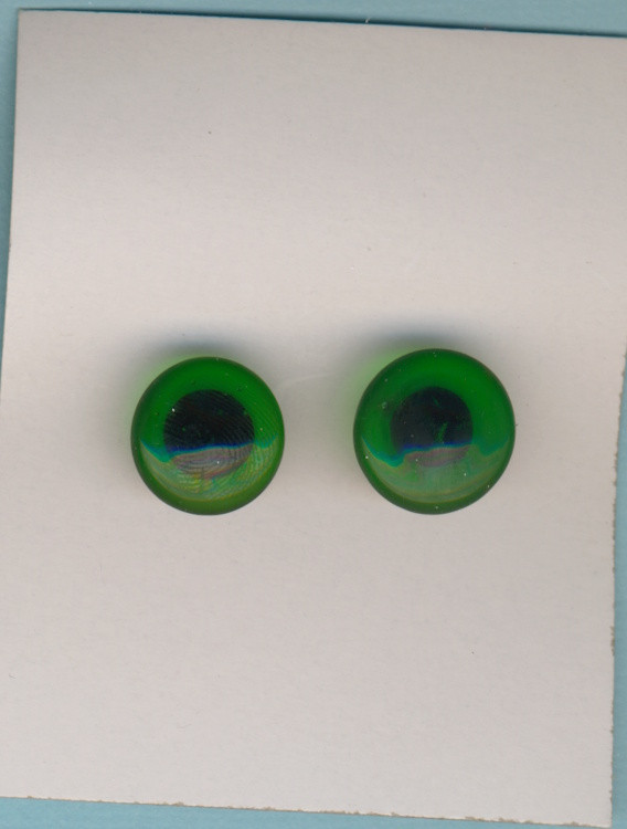 23331 Glas Katzenaugen 14mm grün 2 Stück