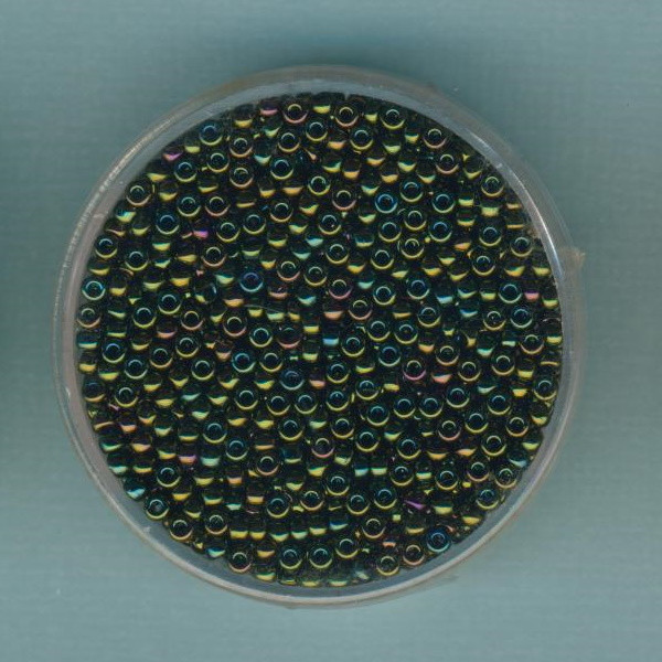 590453 Miyuki-Rocailles 2,2mm metallic oliv iris 10g