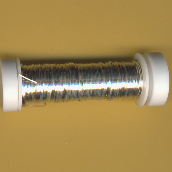2406022 Brillantdraht flach 1mm silber 20m