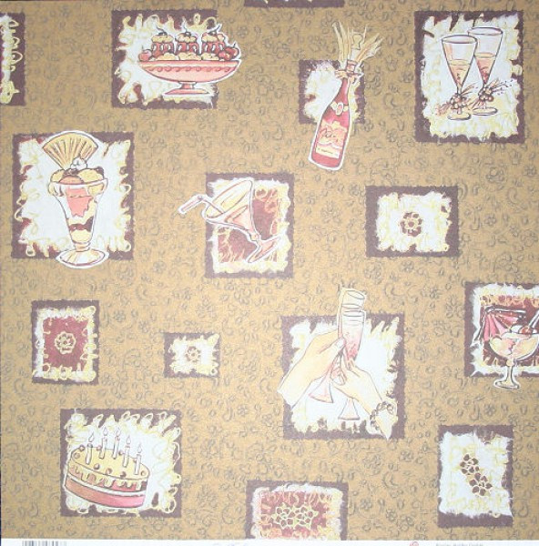 78270000 Scrapbook Papier Partytime 30,5x30,5cm