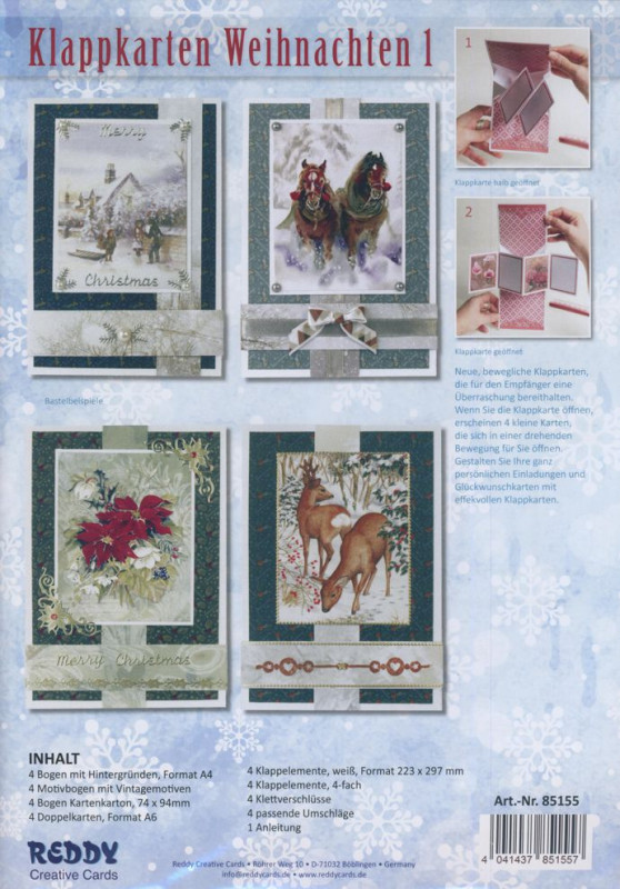 85155 Bastelset Klappkarten Weihnachten 1