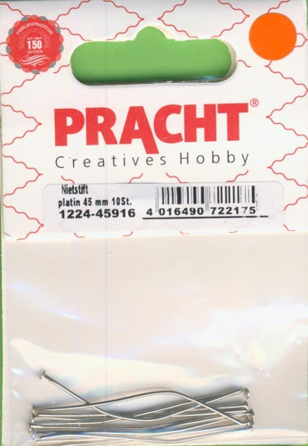 1224-45916 Nietstifte 45mm platin 10 Stück