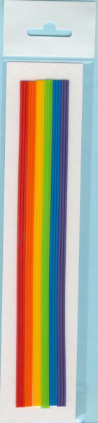 701702507 Wachsstreifen rund 2mm regenbogen 23cm 18 Stück