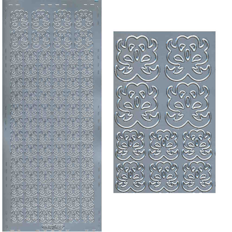 pu485s Sticker Ornamente 3 silber