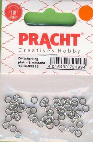 1204-05916 Zwischenringe 5mm platin 40 Stück