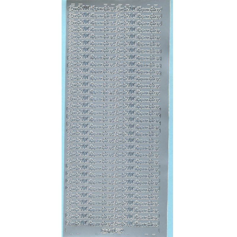 pu580s Sticker Frohe Weihnachten 17 silber