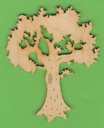 Holz-Deko Obstbaum mit Laub 12cm