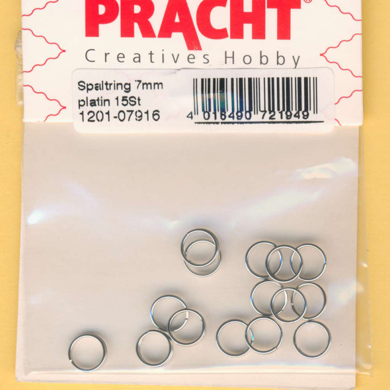 1201-07916 Spaltringe 7mm platin 15 Stück