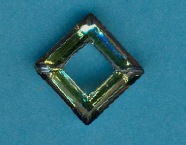 116314301 Glasperle Raute 14mm vitrail
