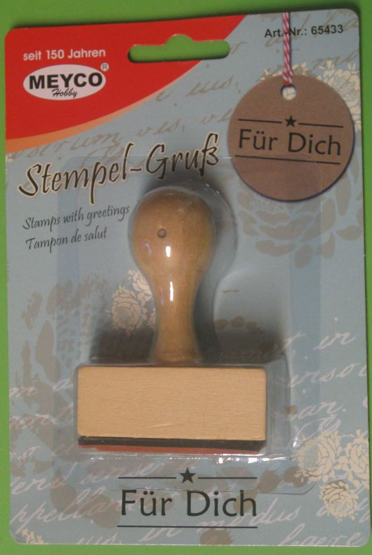 65433 Holzstempel Für Dich 42x18mm