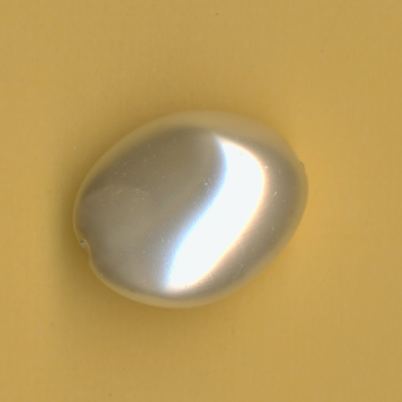 14331100 Glaswachsperle Kiesel 26x22mm weiß
