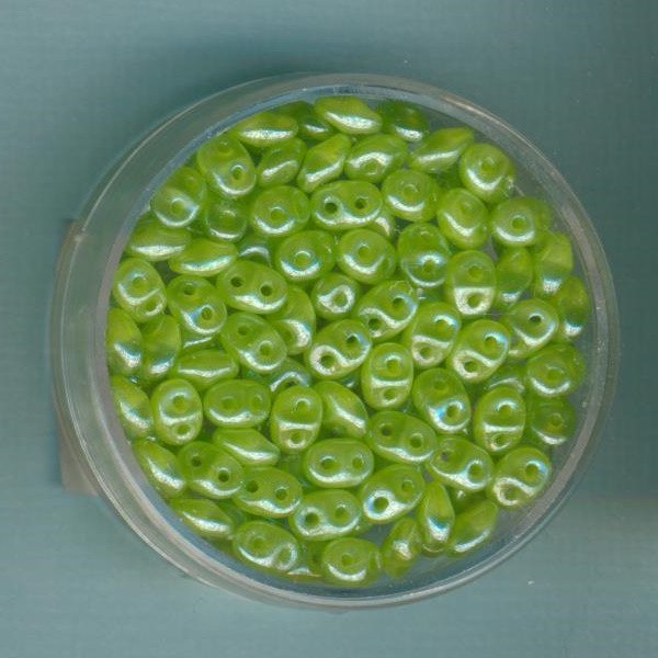 3070205051 Super Duo Perlen 2,5x5mm luster peridot 8g