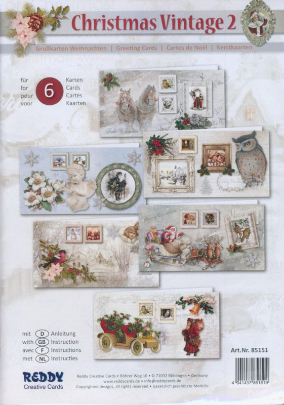 85151 Karten Bastelset Christmas Vintage 2