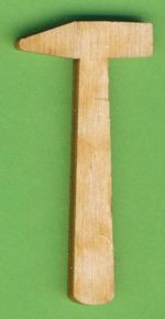 Holz-Deko Hammer 5cm