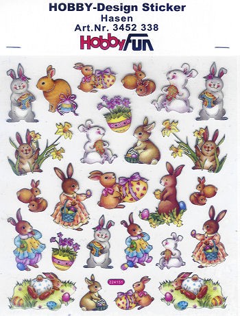 3452338 Hobby Design Sticker Hasen